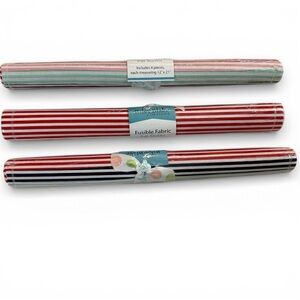 Riley Blake 3 Pack of Fusible Cotton Fabric Fat Sixths Pack 4 Pcs each 12" × 21"